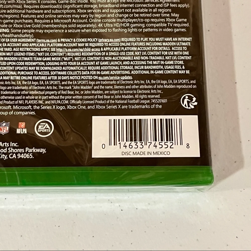NEW XBox Series X NFL Madden 21 Video Game Next Level Edition NXT LVL